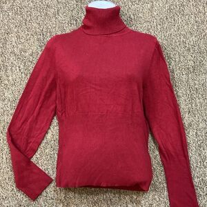 MSSP Red Cowl Neck Sweater with Elegant Knit Design Zs,L